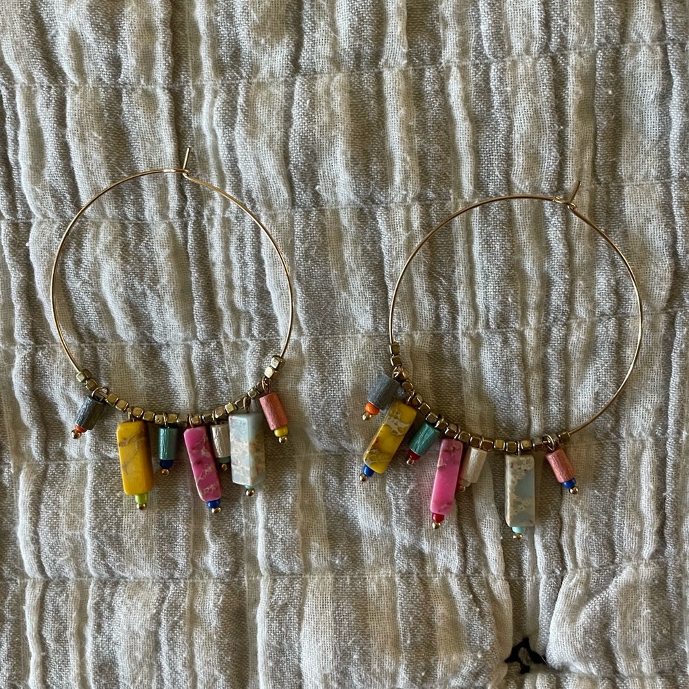 Colorful Beaded Hoop